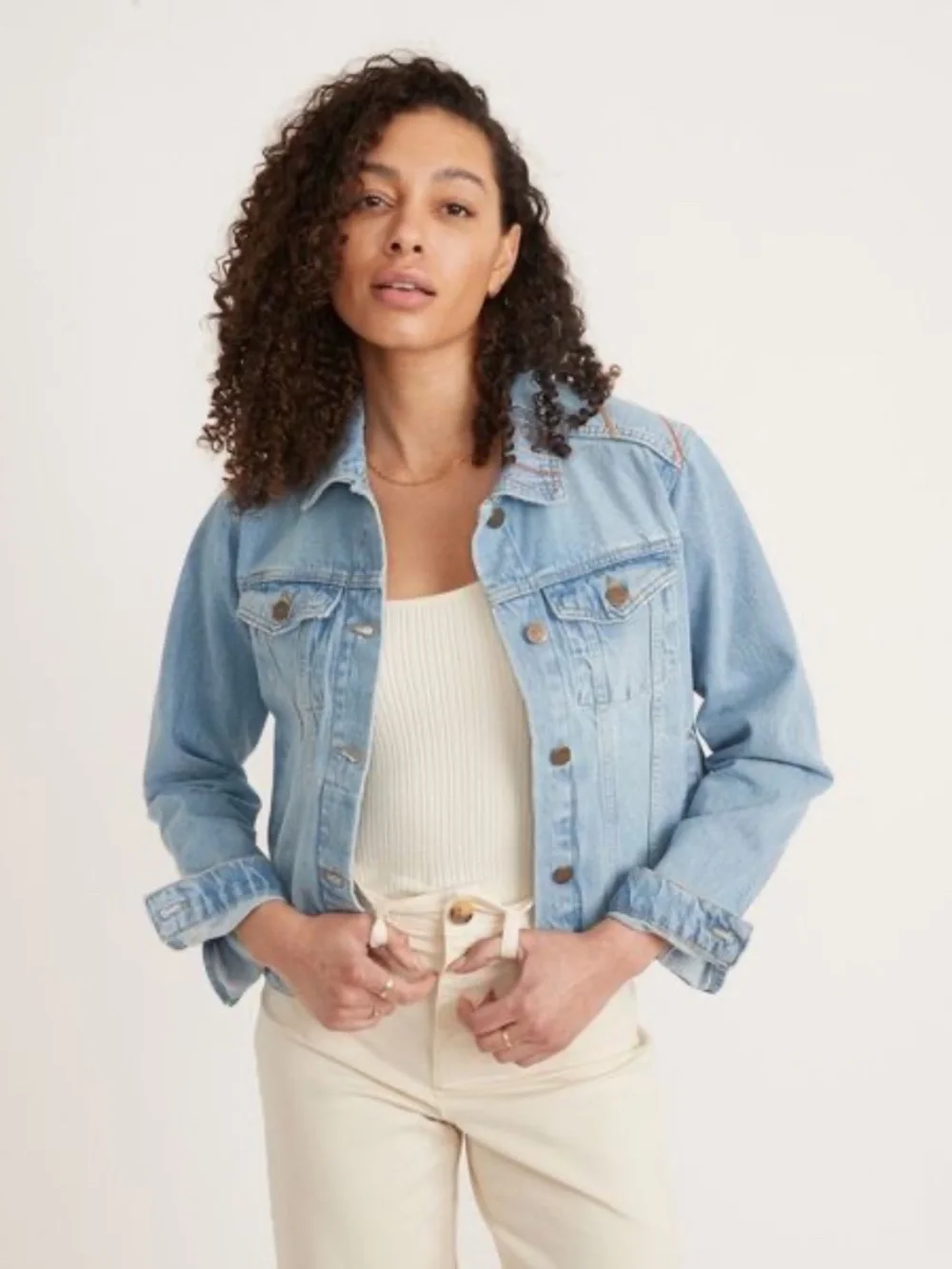 Marine Layer Embroidered denim jacket - Picture 3 of 9